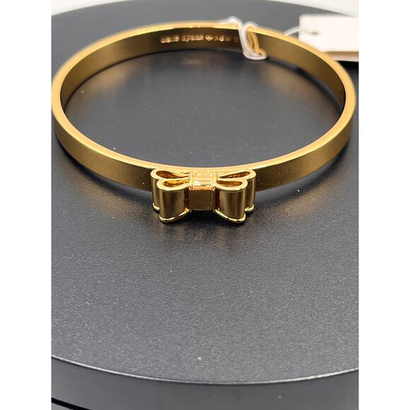Kate Spade New York Moon River Take a Bow Gold Plated Bangle New - Picture 2 of 7
